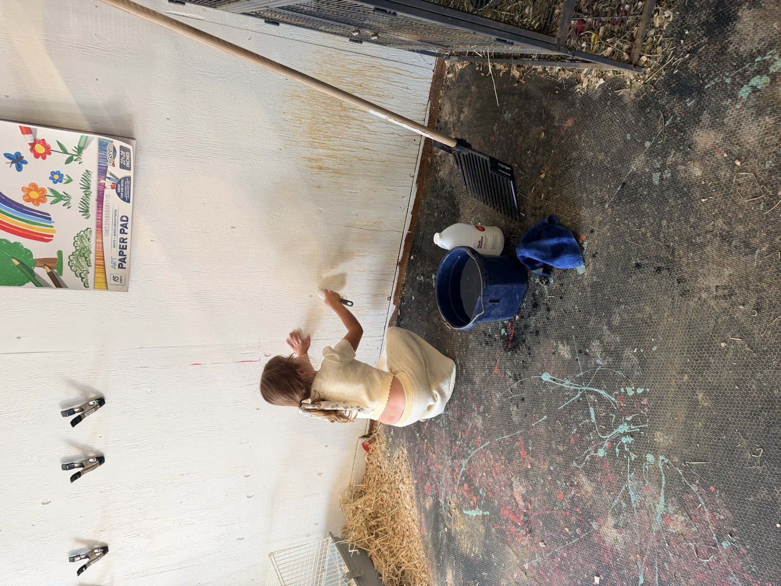 Hard at work on chore day